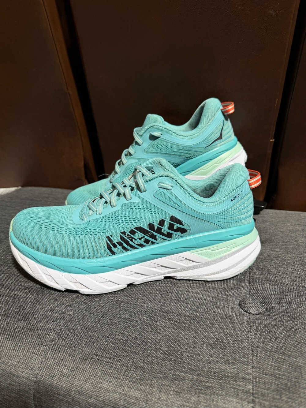 Hoka One One Women's Mint Teal Running Sneakers - Picture 4 of 7